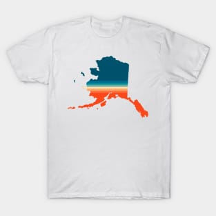 Alaska State Retro Map T-Shirt